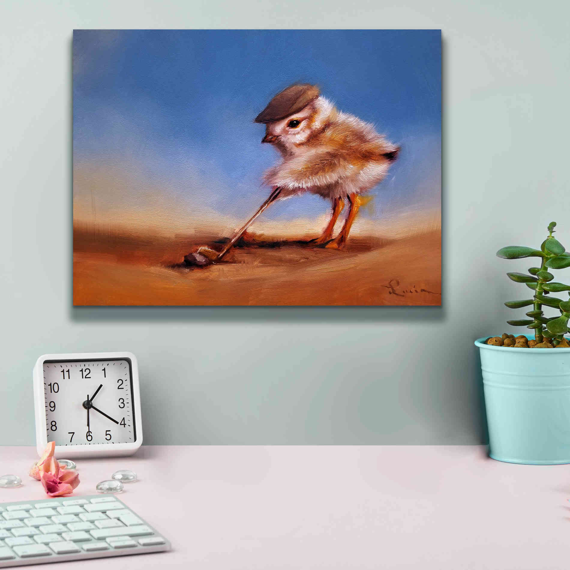 'Birdie Shot' by Lucia Heffernan, Canvas Wall Art,16x12