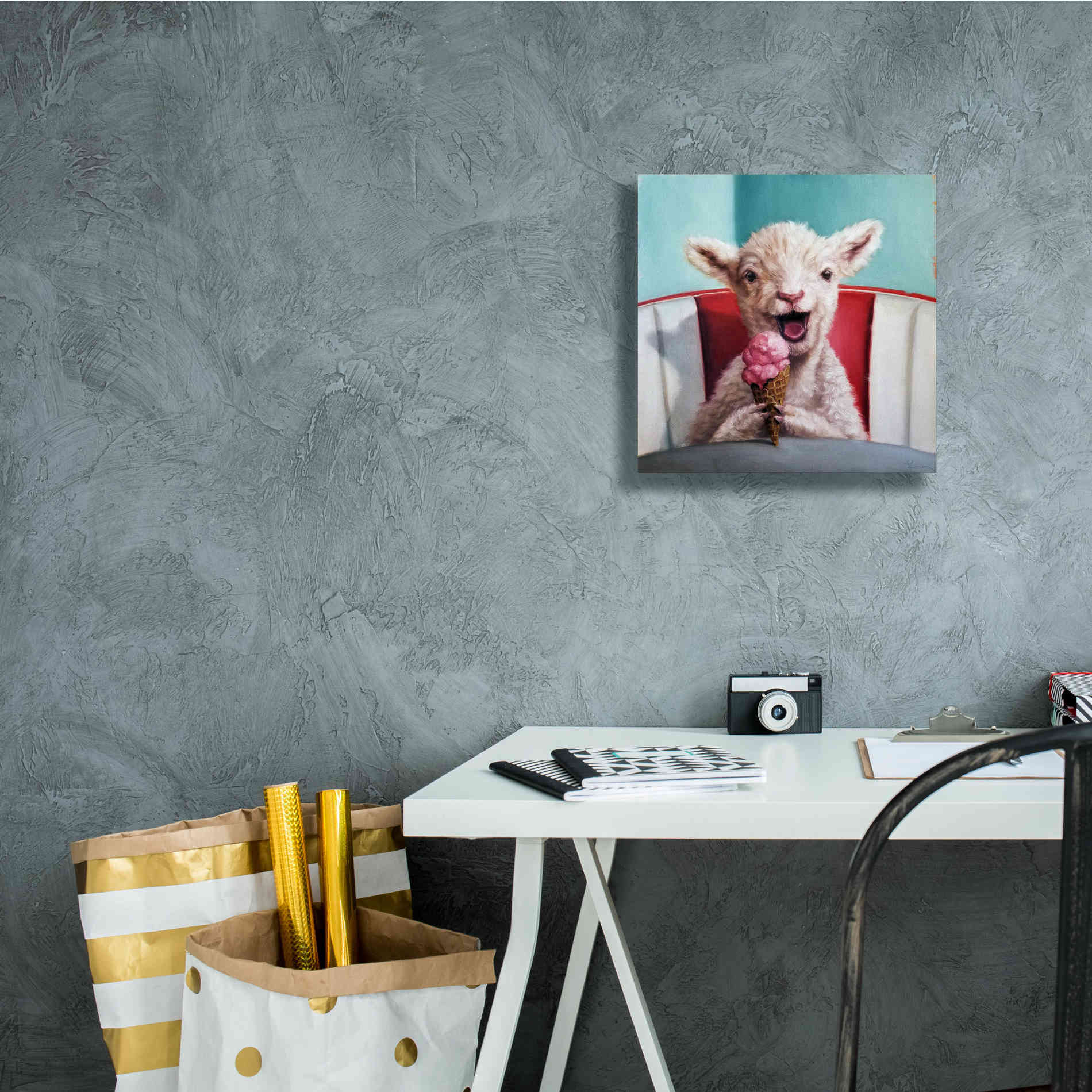 'Kiddie Cone' by Lucia Heffernan, Canvas Wall Art,12x12