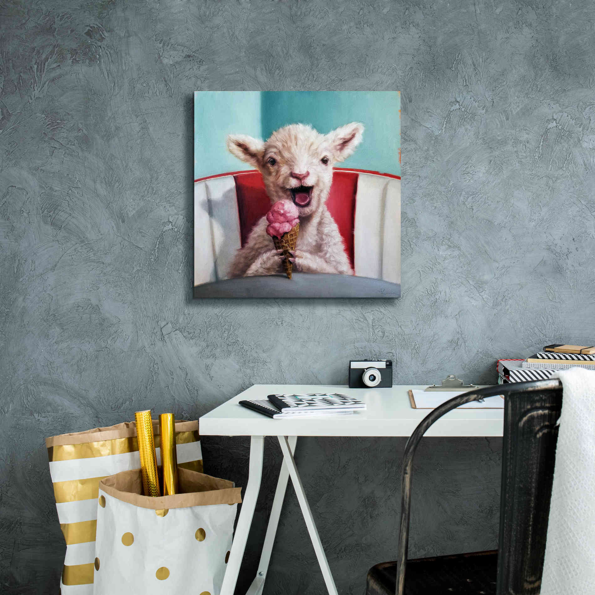 'Kiddie Cone' by Lucia Heffernan, Canvas Wall Art,18x18