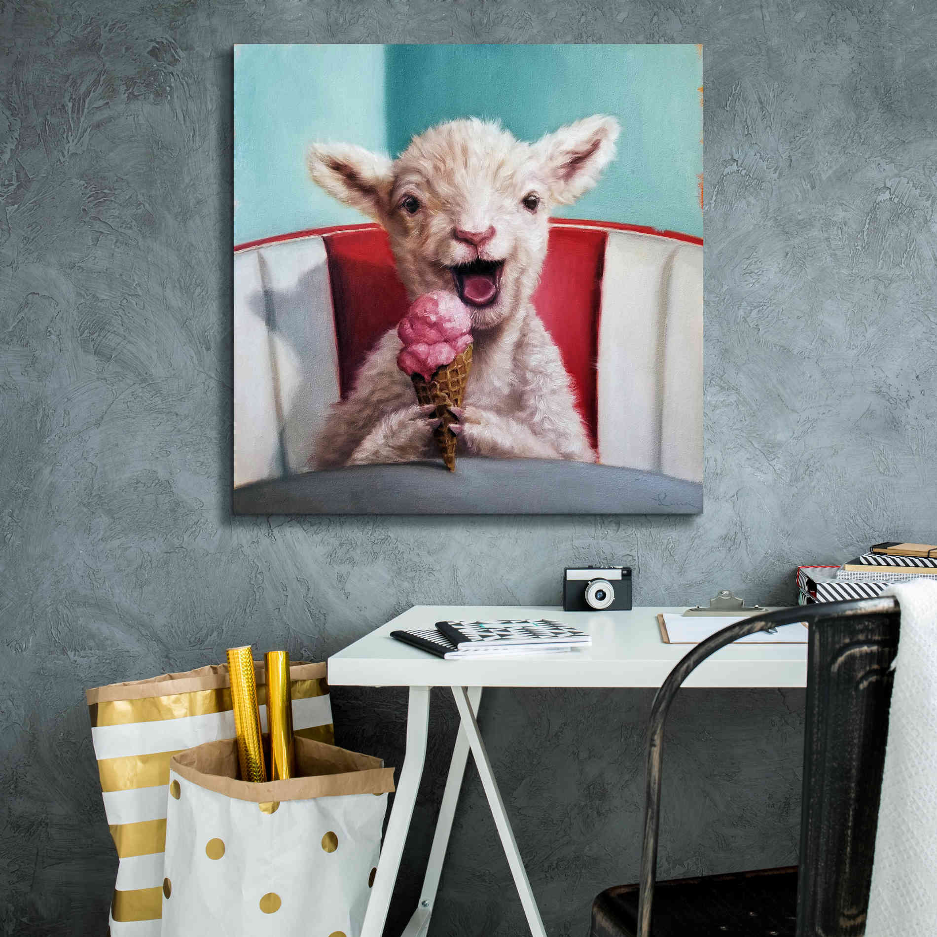 'Kiddie Cone' by Lucia Heffernan, Canvas Wall Art,26x26