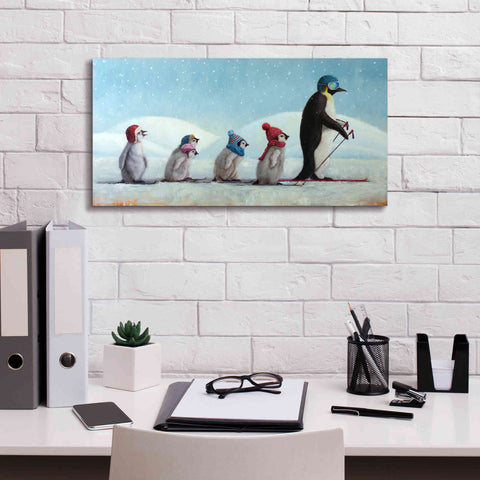 Image of 'Ski School' by Lucia Heffernan, Canvas Wall Art,24x12