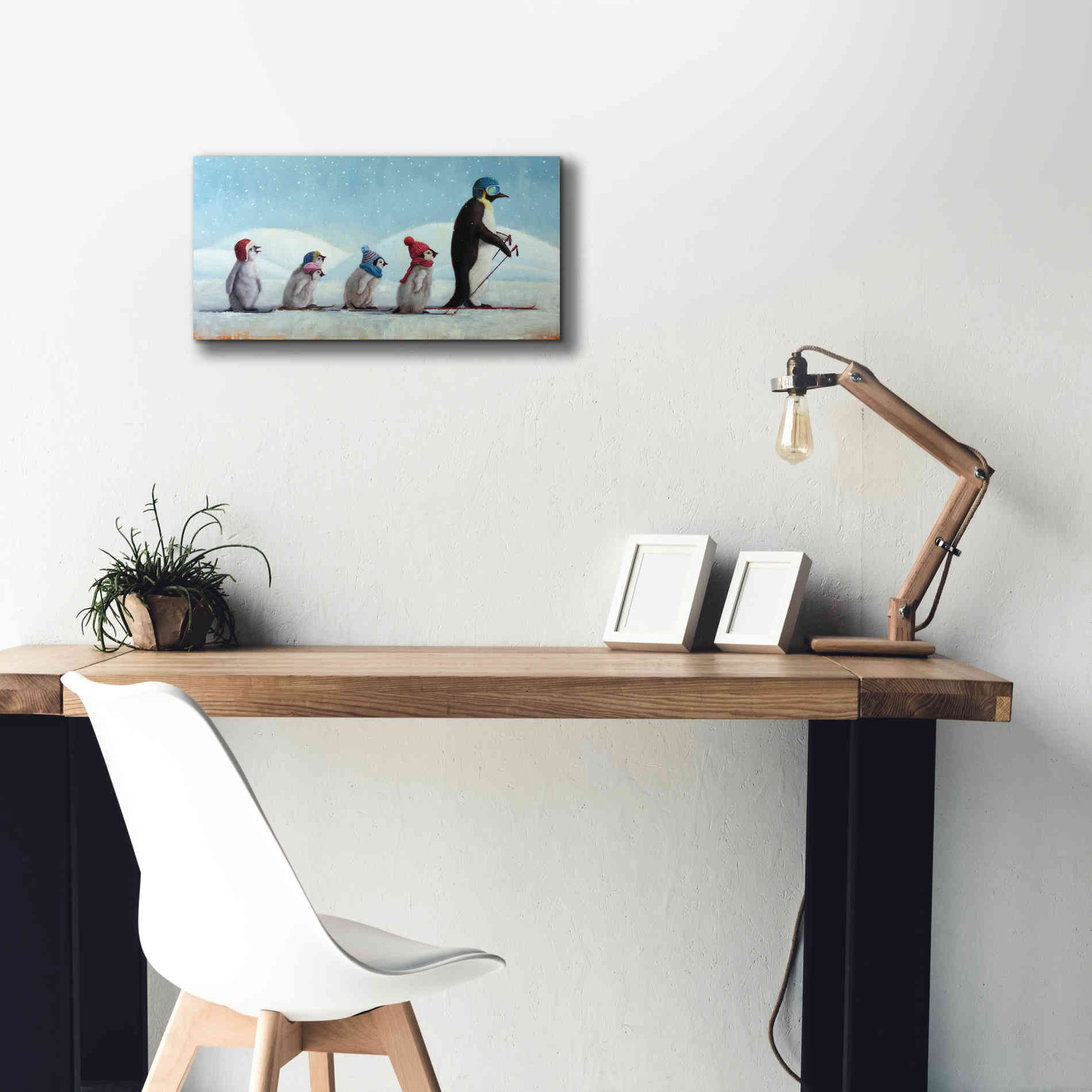 'Ski School' by Lucia Heffernan, Canvas Wall Art,24x12