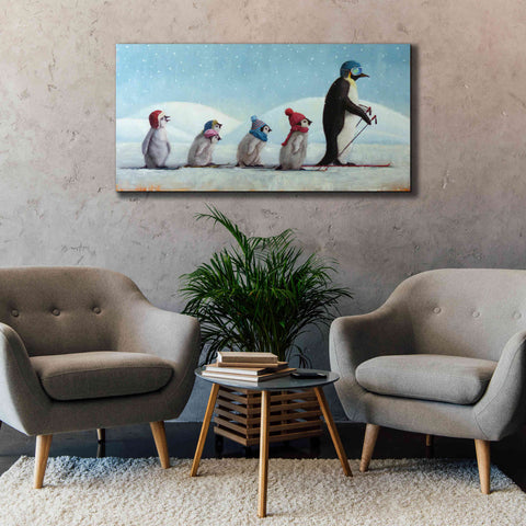 Image of 'Ski School' by Lucia Heffernan, Canvas Wall Art,60x30