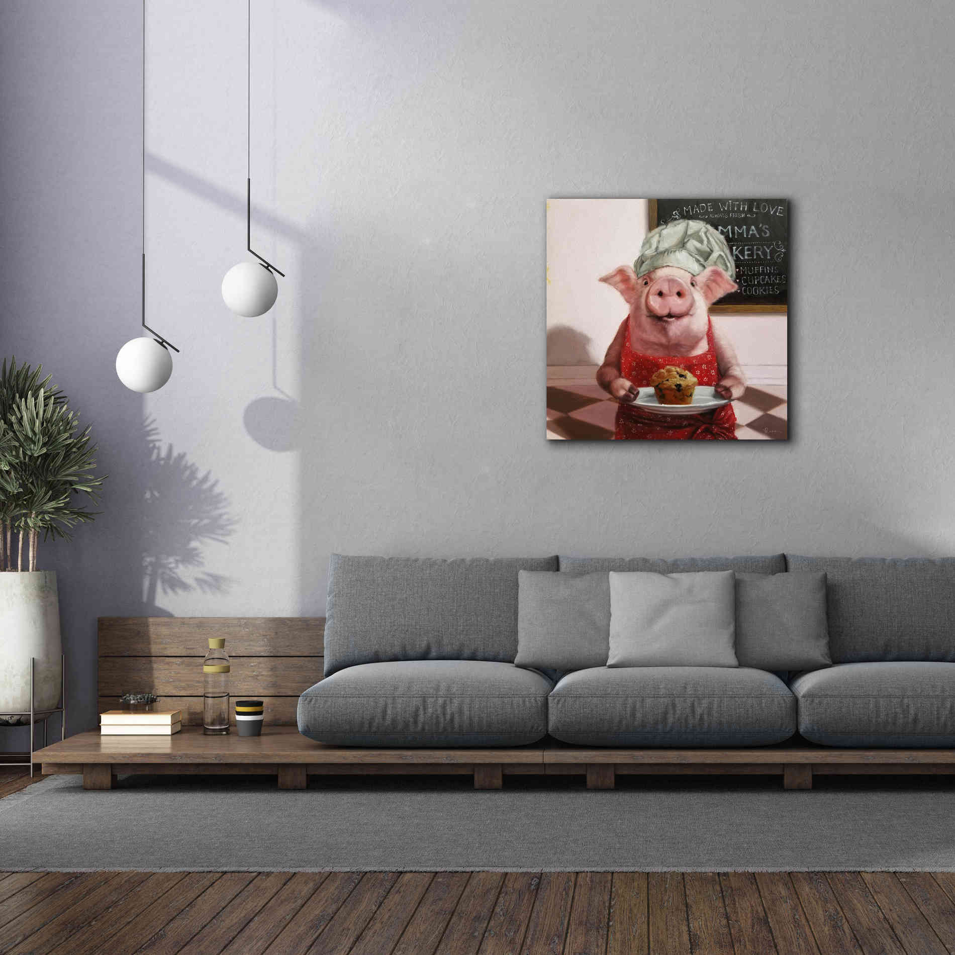 'Pinkies Bakery' by Lucia Heffernan, Canvas Wall Art,37x37