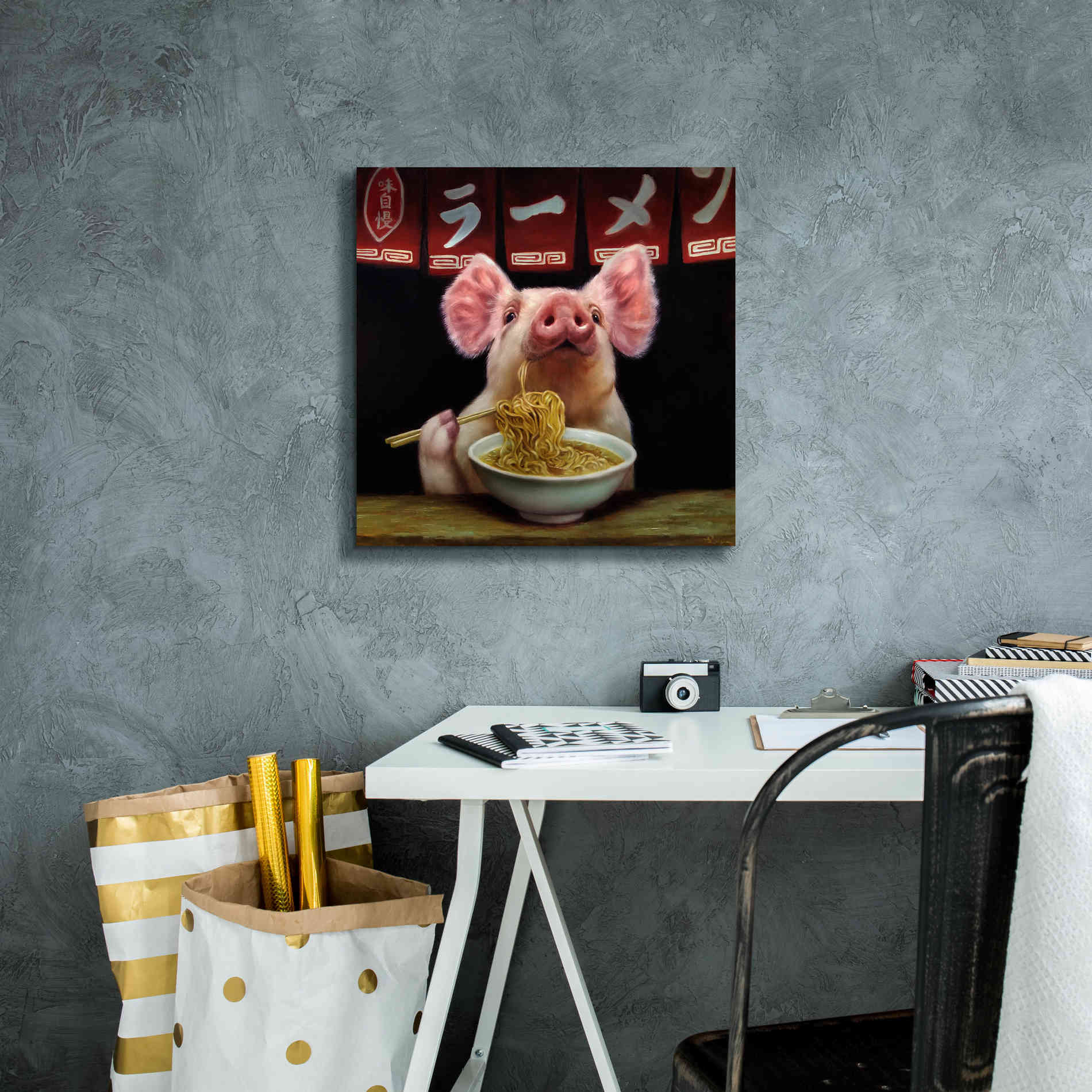 'Oodles of Noodles' by Lucia Heffernan, Canvas Wall Art,18x18