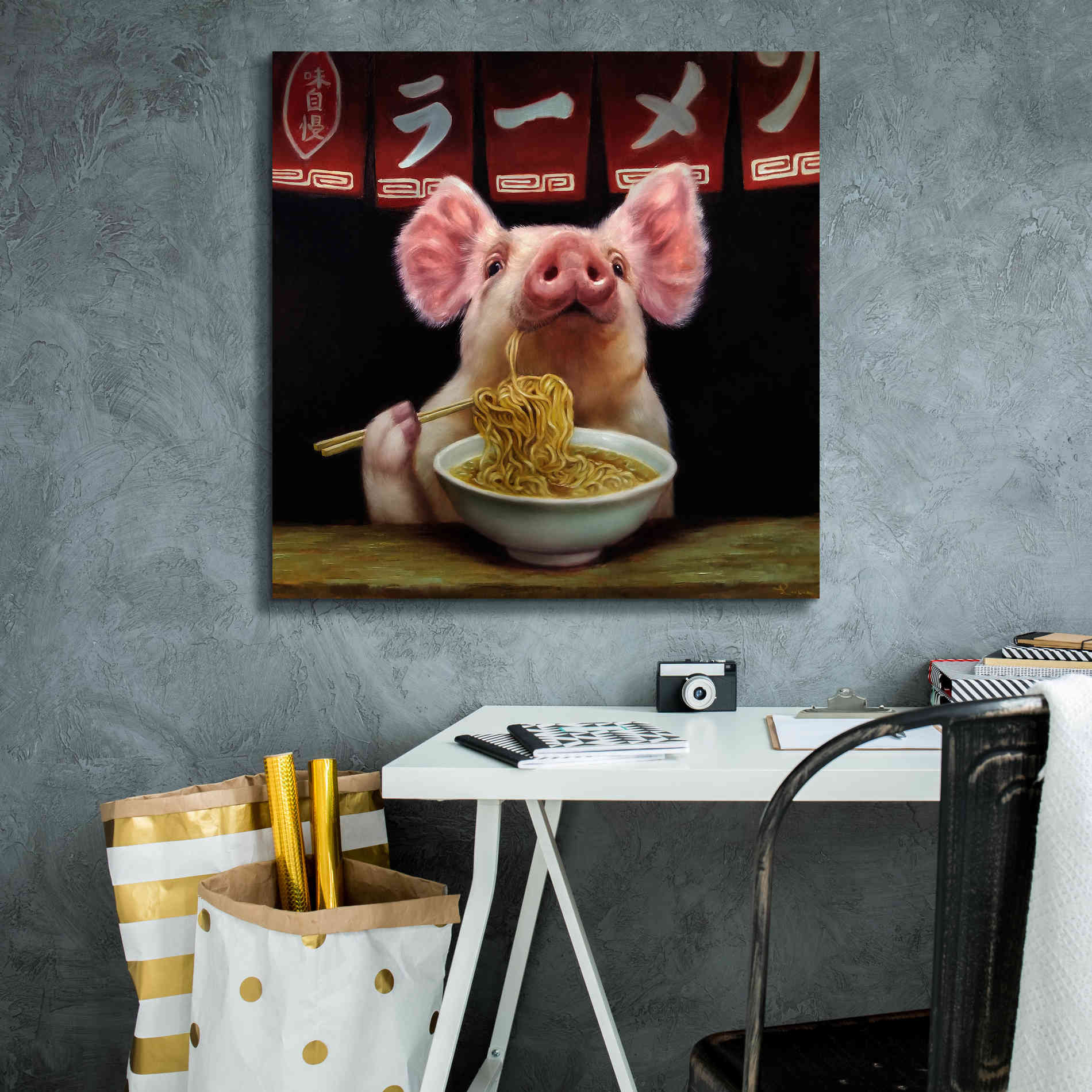 'Oodles of Noodles' by Lucia Heffernan, Canvas Wall Art,26x26