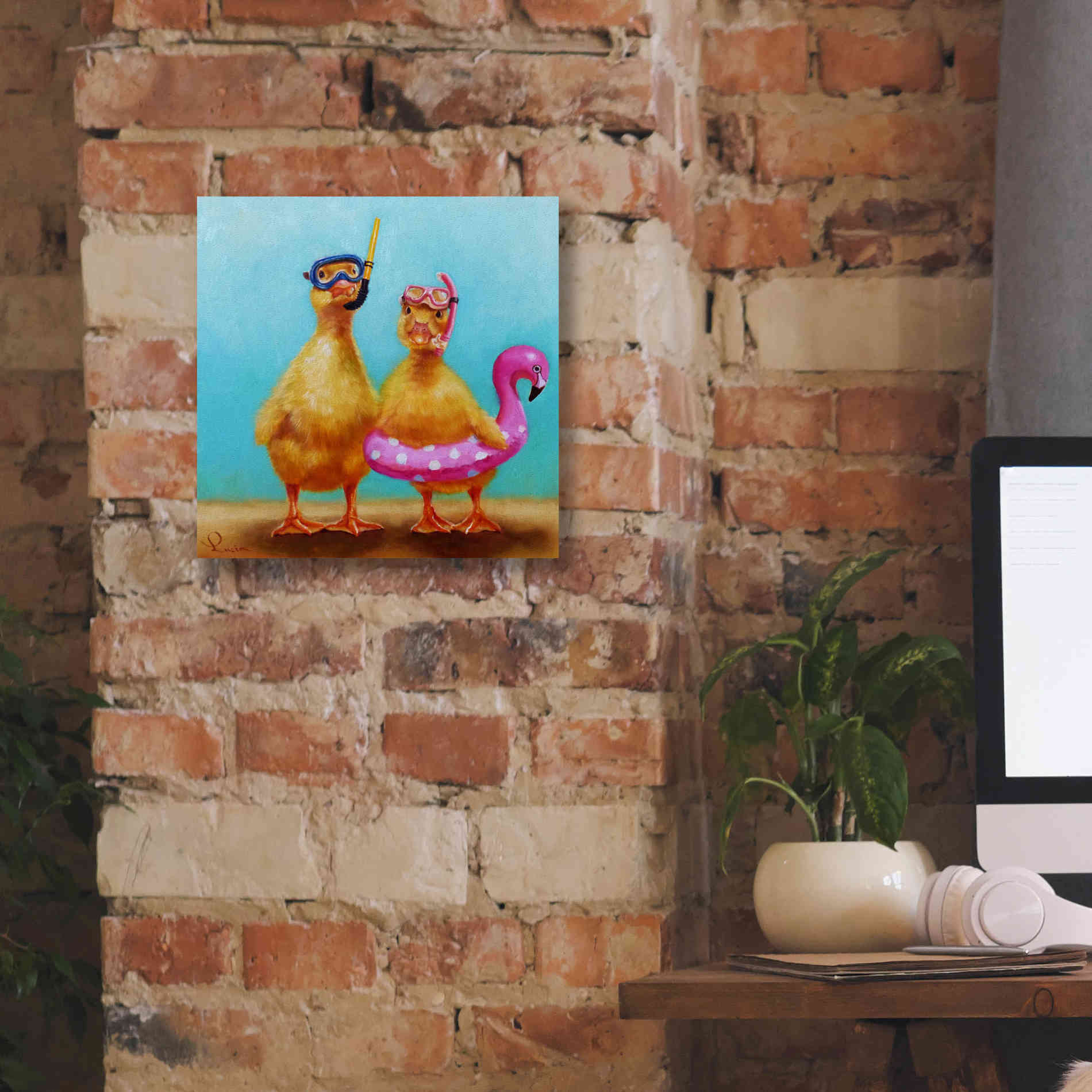 'Pool Party' by Lucia Heffernan, Canvas Wall Art,12x12