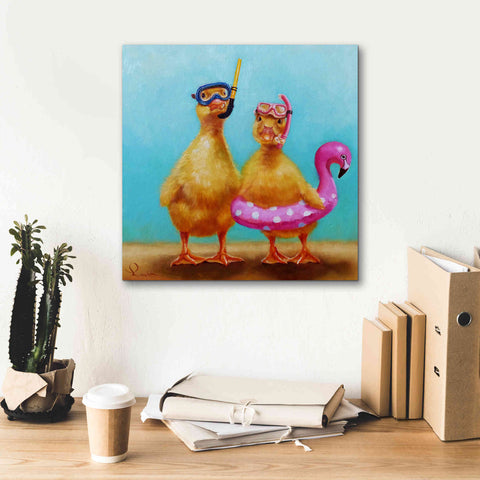 Image of 'Pool Party' by Lucia Heffernan, Canvas Wall Art,18x18
