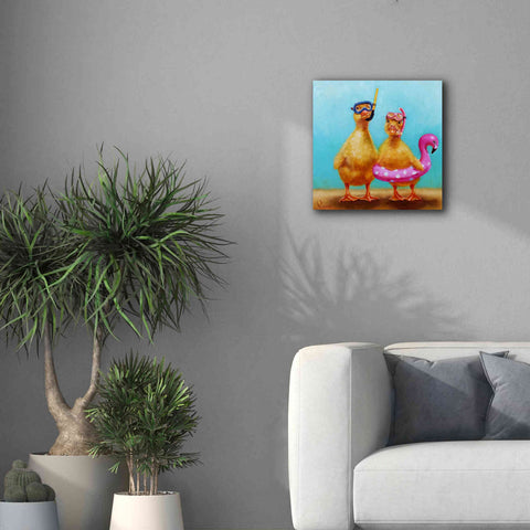 Image of 'Pool Party' by Lucia Heffernan, Canvas Wall Art,18x18