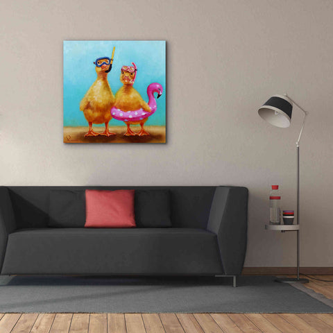 Image of 'Pool Party' by Lucia Heffernan, Canvas Wall Art,37x37