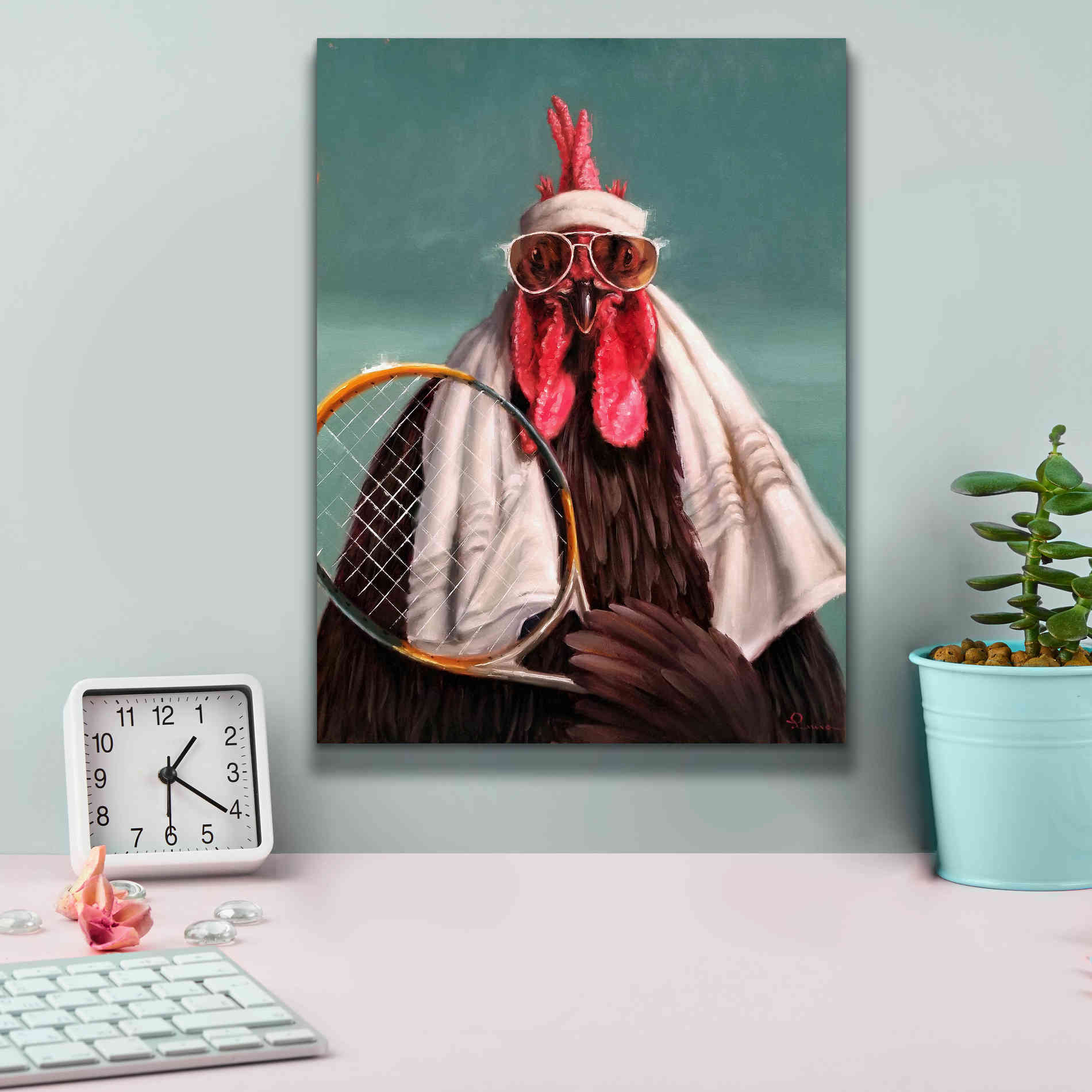 'The Tennis Pro' by Lucia Heffernan, Canvas Wall Art,12x16