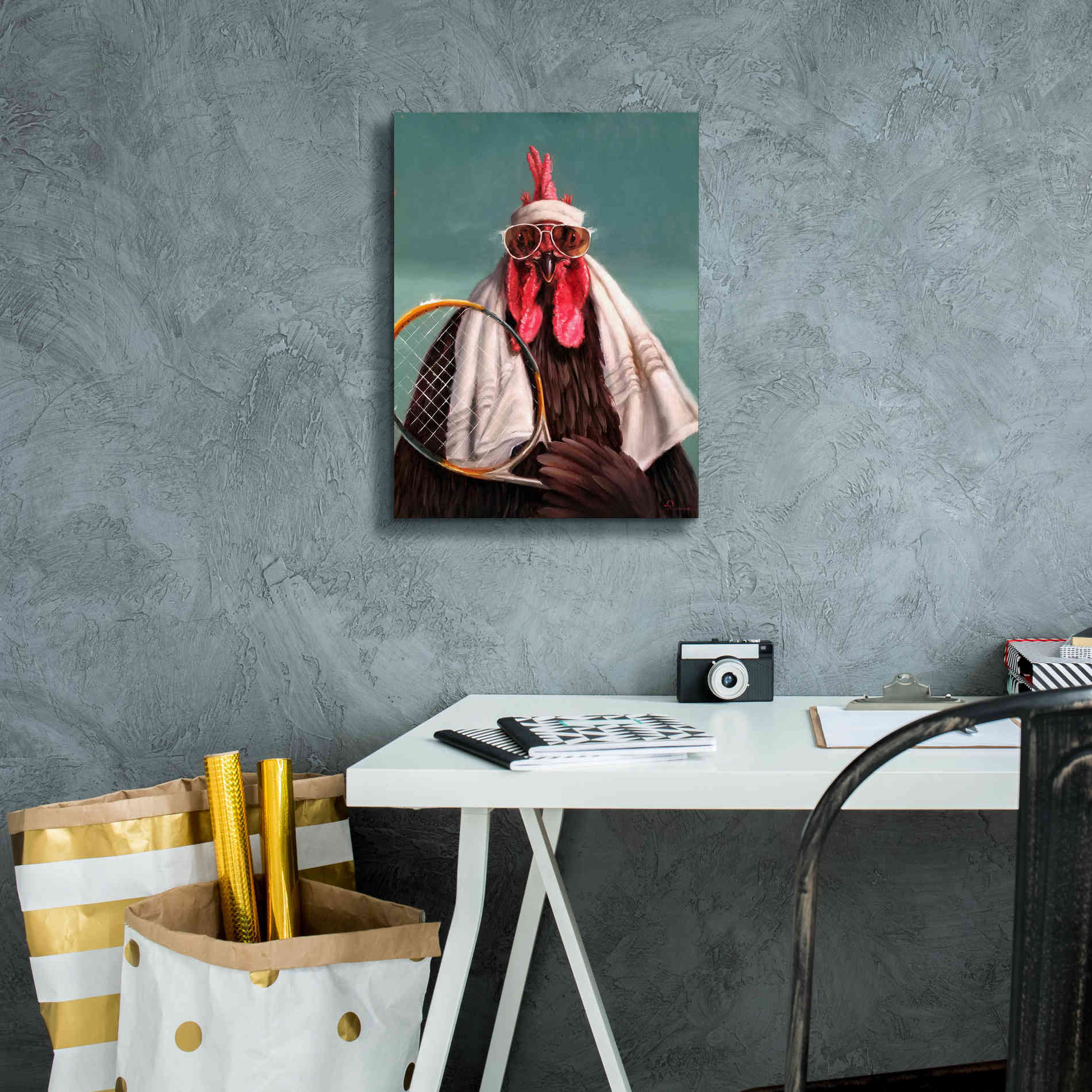 'The Tennis Pro' by Lucia Heffernan, Canvas Wall Art,12x16