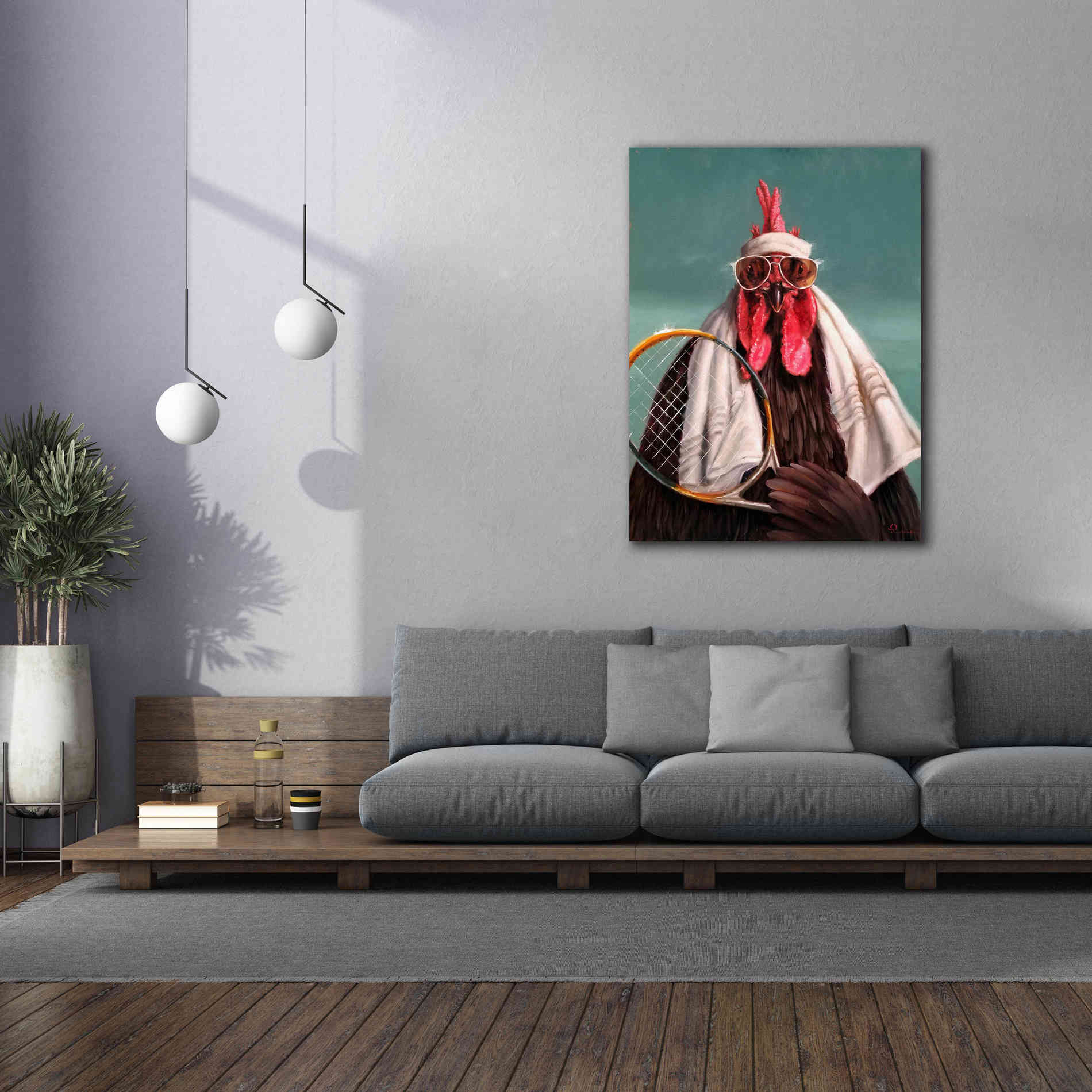 'The Tennis Pro' by Lucia Heffernan, Canvas Wall Art,40x54