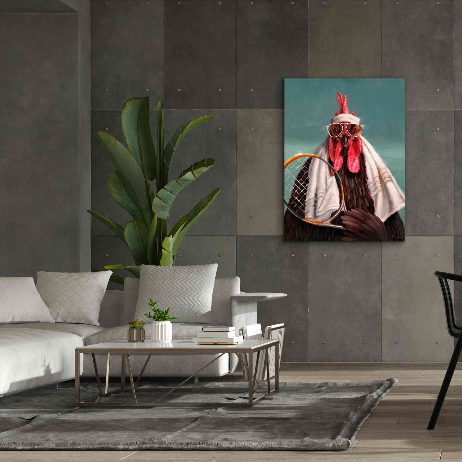 'The Tennis Pro' by Lucia Heffernan, Canvas Wall Art,40x54