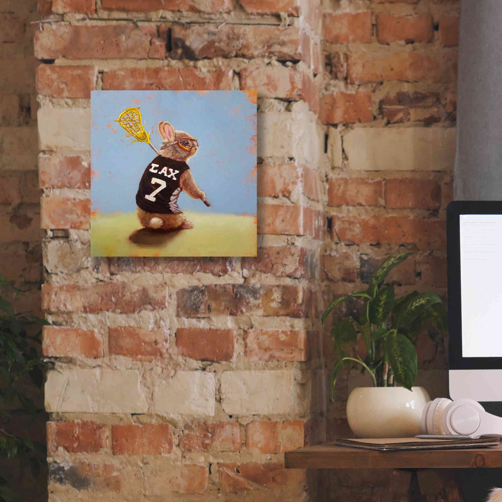'Lax Bunny' by Lucia Heffernan, Canvas Wall Art,12x12