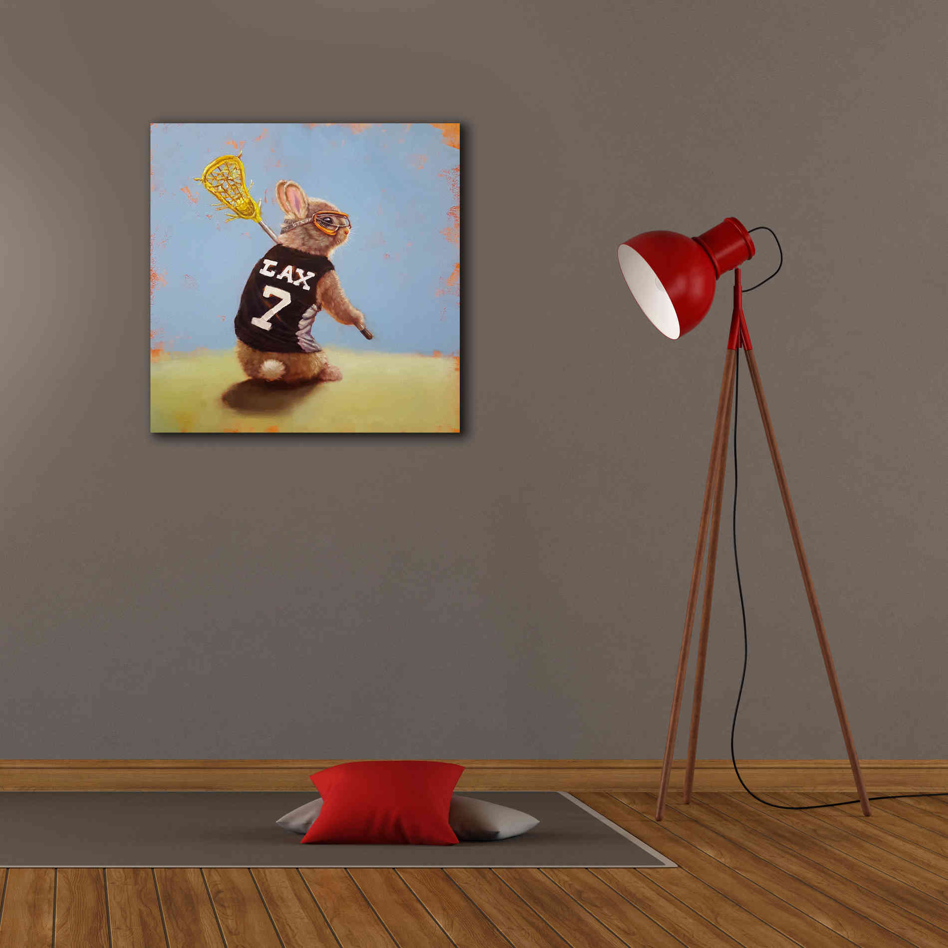 'Lax Bunny' by Lucia Heffernan, Canvas Wall Art,26x26