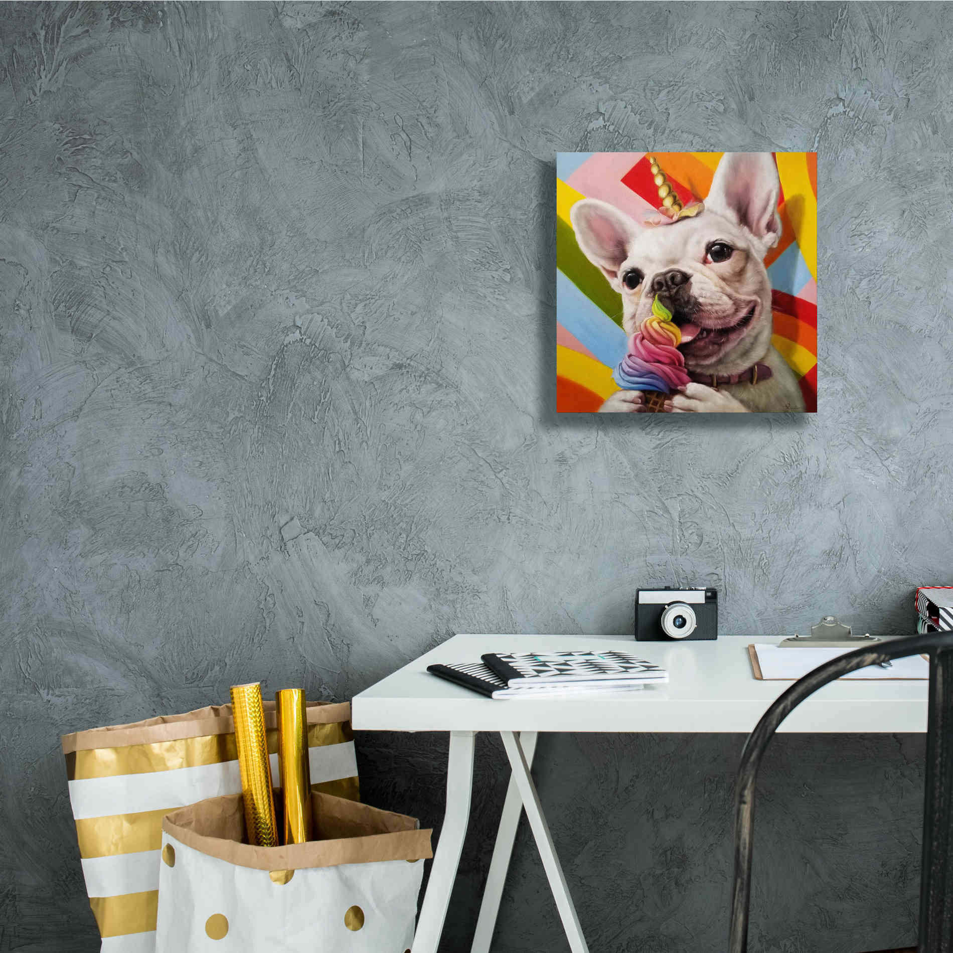 'Rainbow Party' by Lucia Heffernan, Canvas Wall Art,12x12