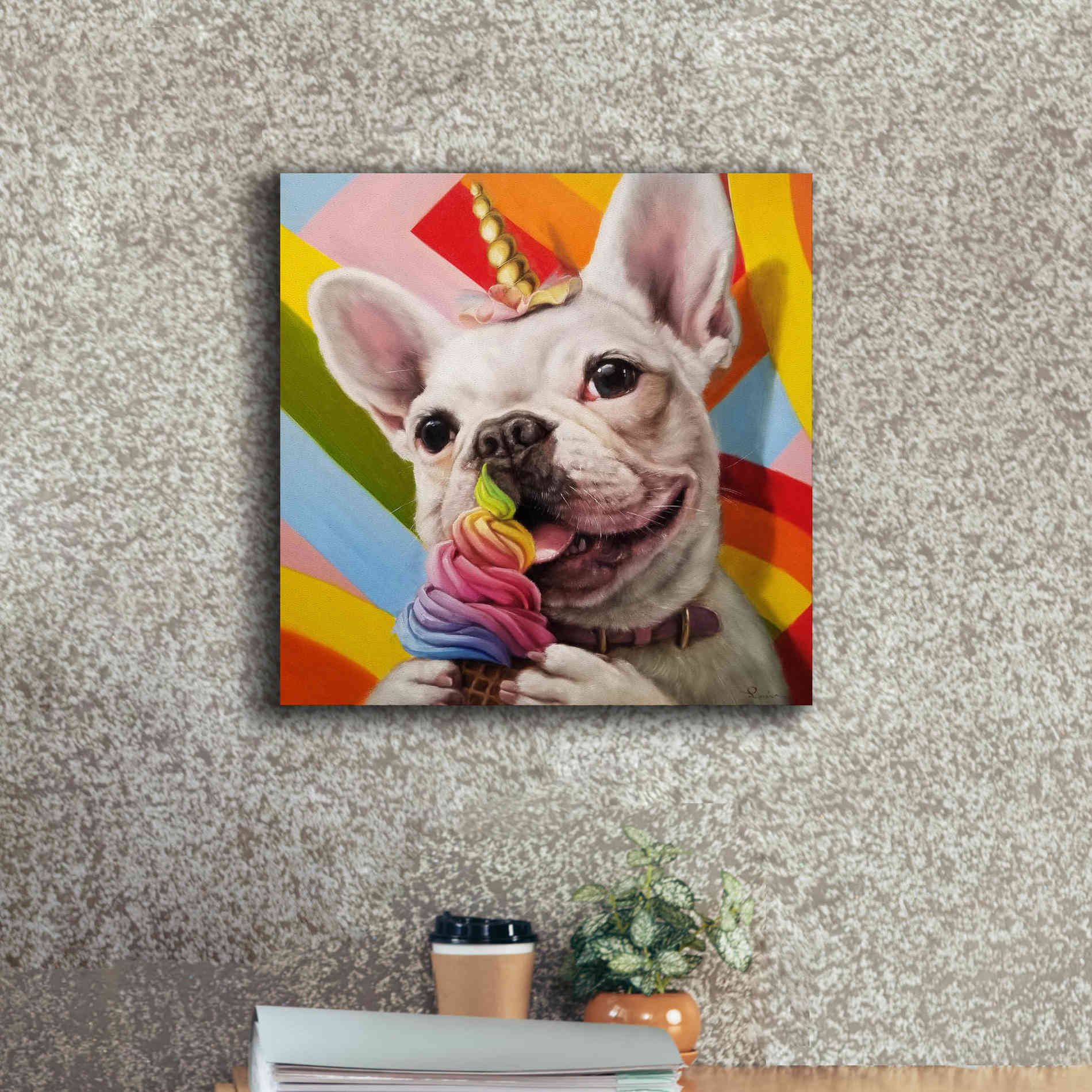 'Rainbow Party' by Lucia Heffernan, Canvas Wall Art,18x18