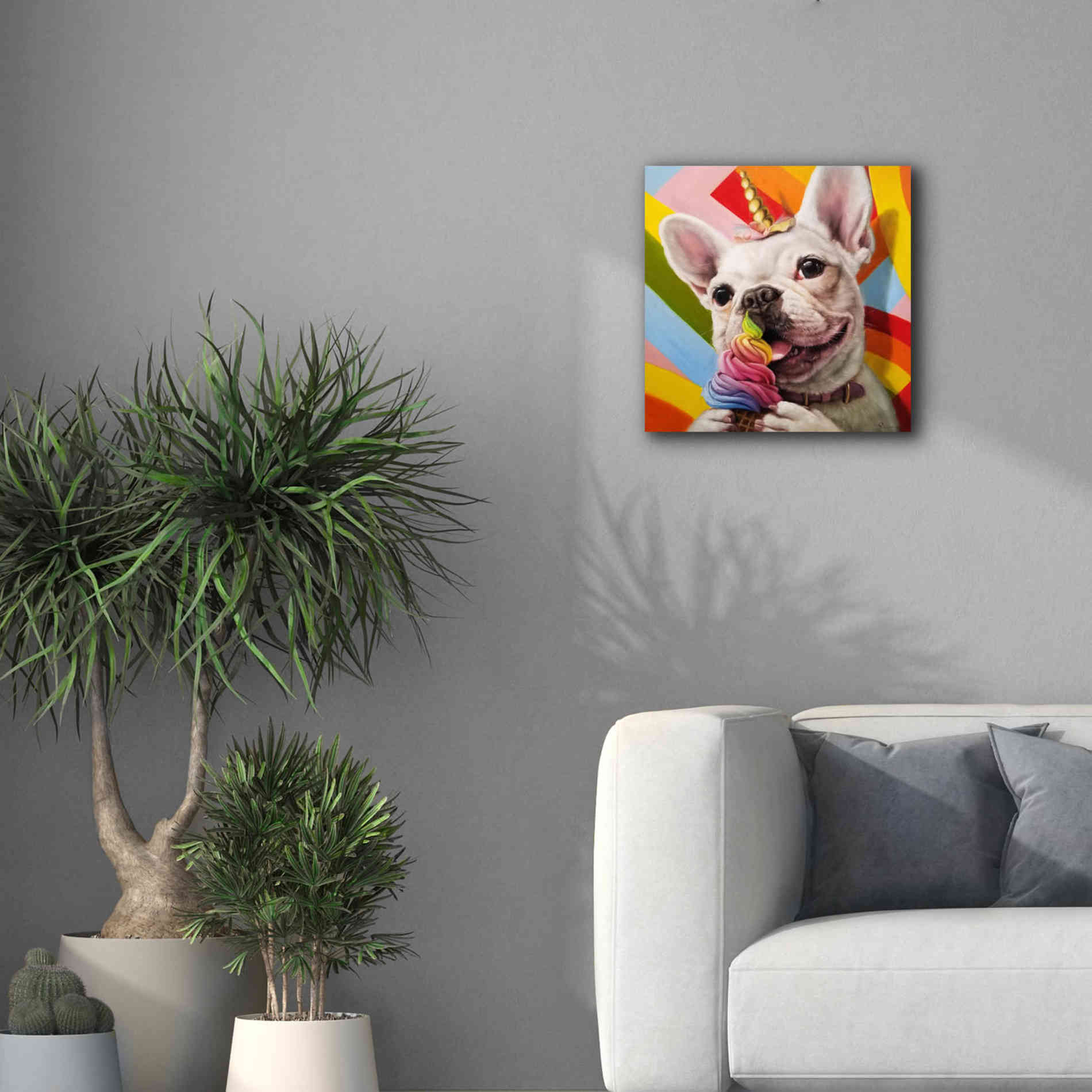 'Rainbow Party' by Lucia Heffernan, Canvas Wall Art,18x18