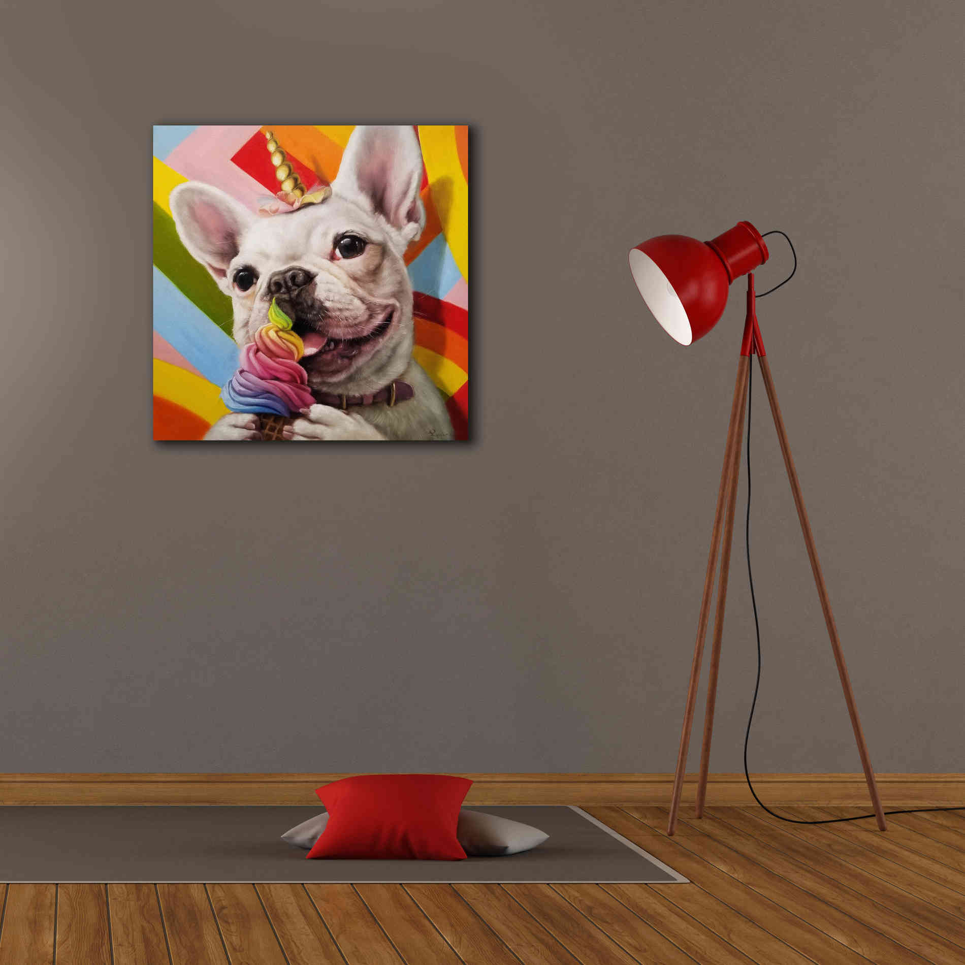 'Rainbow Party' by Lucia Heffernan, Canvas Wall Art,26x26