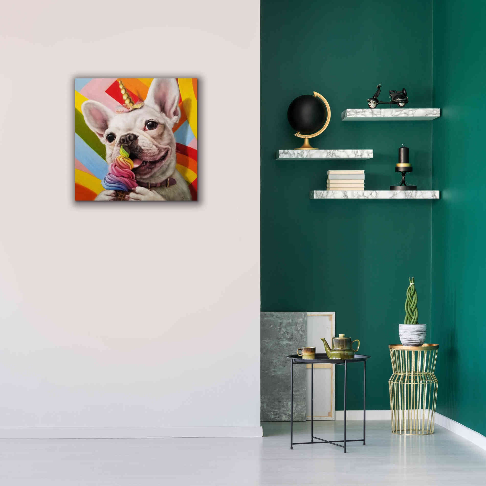 'Rainbow Party' by Lucia Heffernan, Canvas Wall Art,26x26