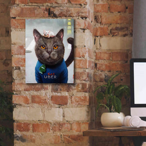 'Cat Uber' by Lucia Heffernan, Canvas Wall Art,12x16