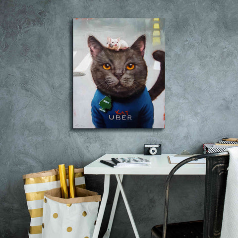Image of 'Cat Uber' by Lucia Heffernan, Canvas Wall Art,20x24