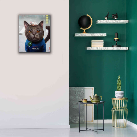 Image of 'Cat Uber' by Lucia Heffernan, Canvas Wall Art,20x24