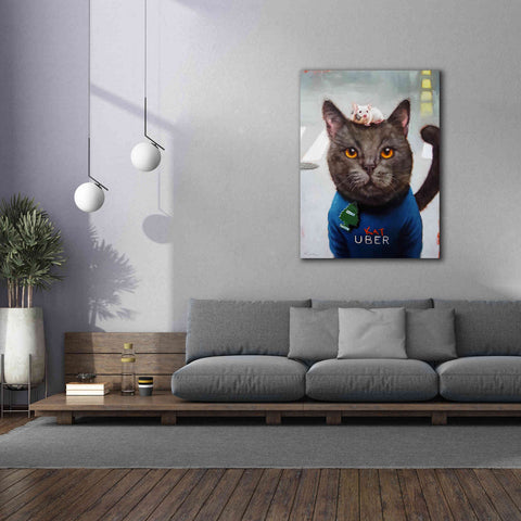 Image of 'Cat Uber' by Lucia Heffernan, Canvas Wall Art,40x54