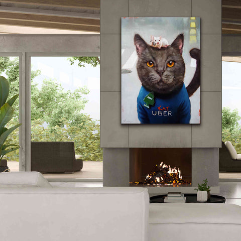 Image of 'Cat Uber' by Lucia Heffernan, Canvas Wall Art,40x54