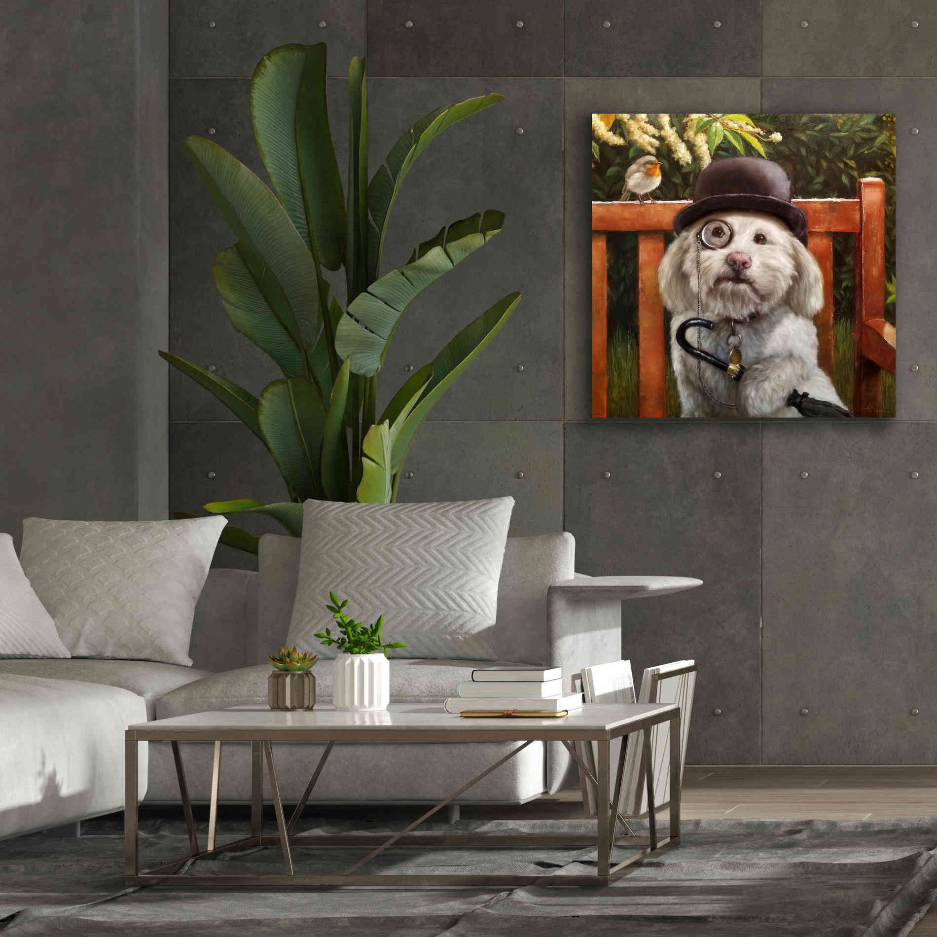 'Alfie' by Lucia Heffernan, Canvas Wall Art,37x37