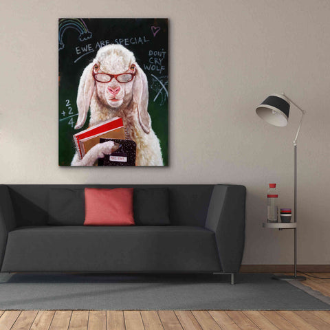 Image of 'Back to School - Mrs. Ewe' by Lucia Heffernan, Canvas Wall Art,40x54