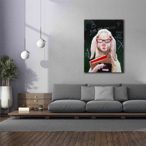 Image of 'Back to School - Mrs. Ewe' by Lucia Heffernan, Canvas Wall Art,40x54