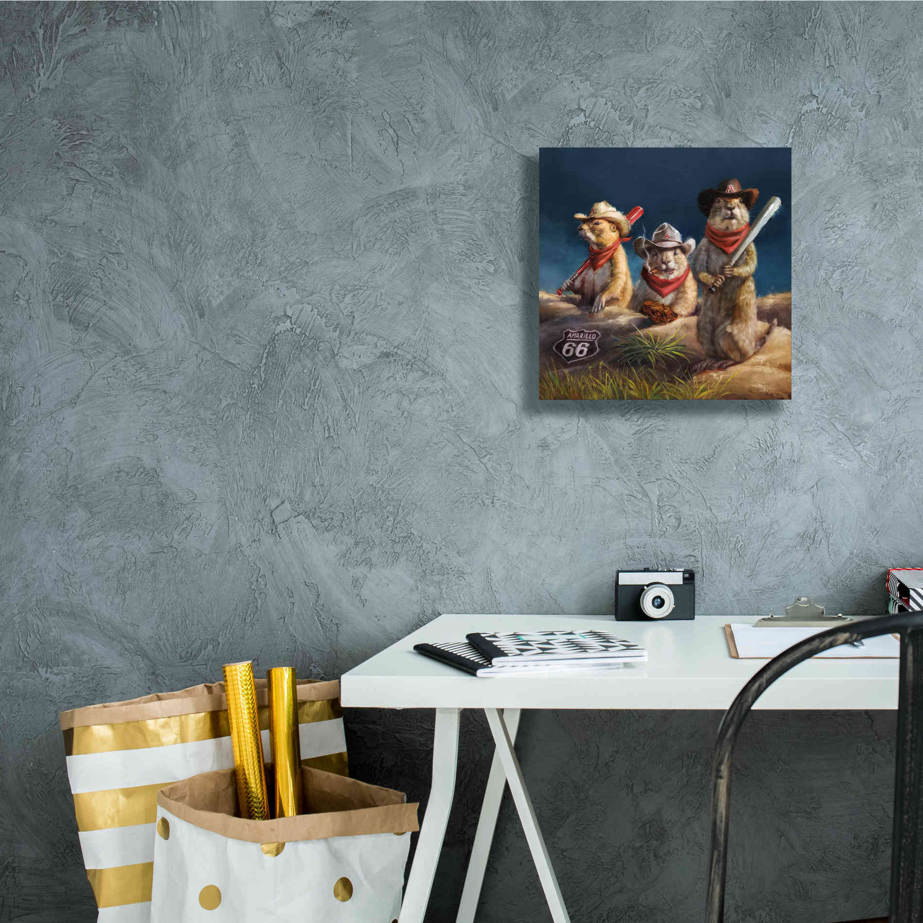 'Amarillo Sod Poodles' by Lucia Heffernan, Canvas Wall Art,12x12