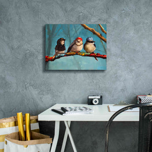 'Birdz In Da Hood' by Lucia Heffernan, Canvas Wall Art,16x12