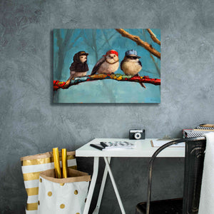 'Birdz In Da Hood' by Lucia Heffernan, Canvas Wall Art,26x18