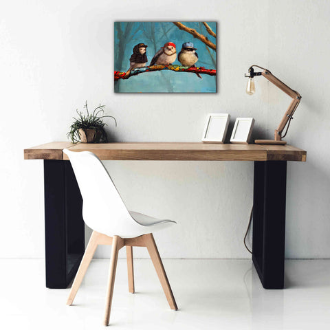 Image of 'Birdz In Da Hood' by Lucia Heffernan, Canvas Wall Art,26x18