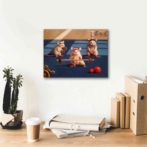 Image of 'Gym Rats' by Lucia Heffernan, Canvas Wall Art,16x12