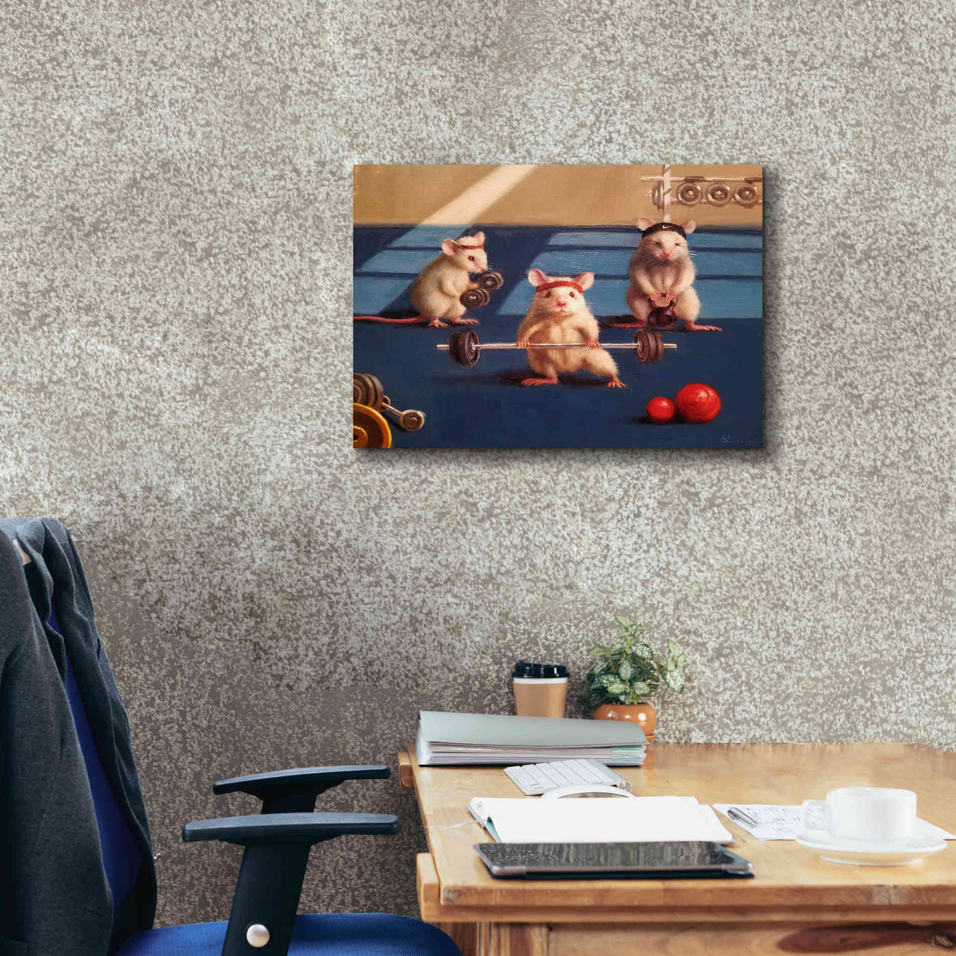 'Gym Rats' by Lucia Heffernan, Canvas Wall Art,26x18