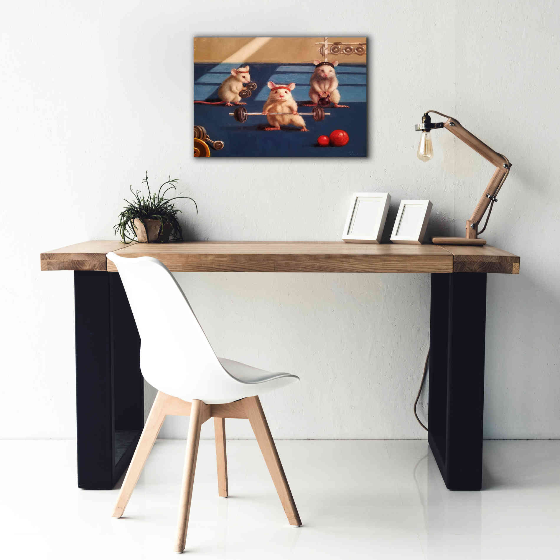 'Gym Rats' by Lucia Heffernan, Canvas Wall Art,26x18