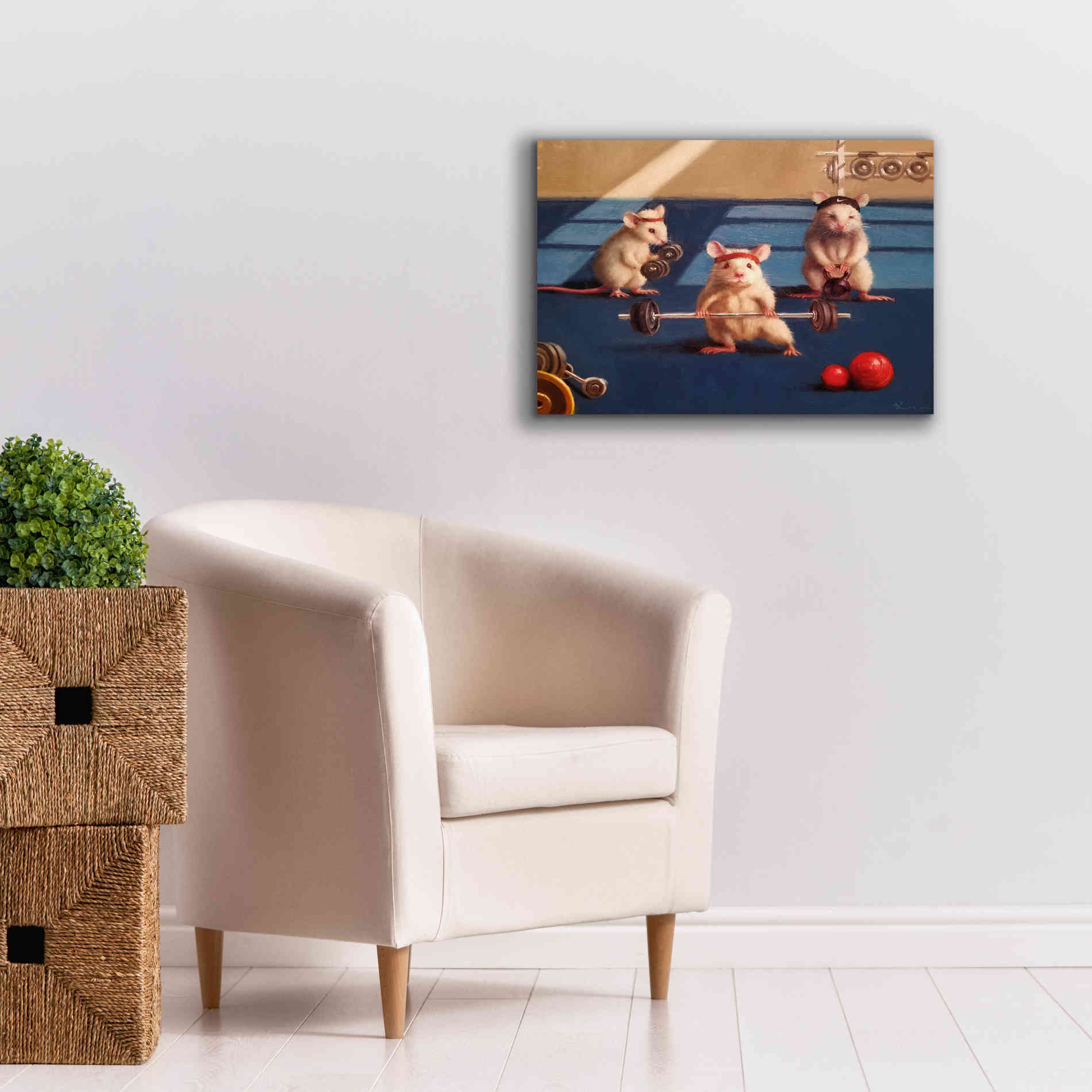 'Gym Rats' by Lucia Heffernan, Canvas Wall Art,26x18