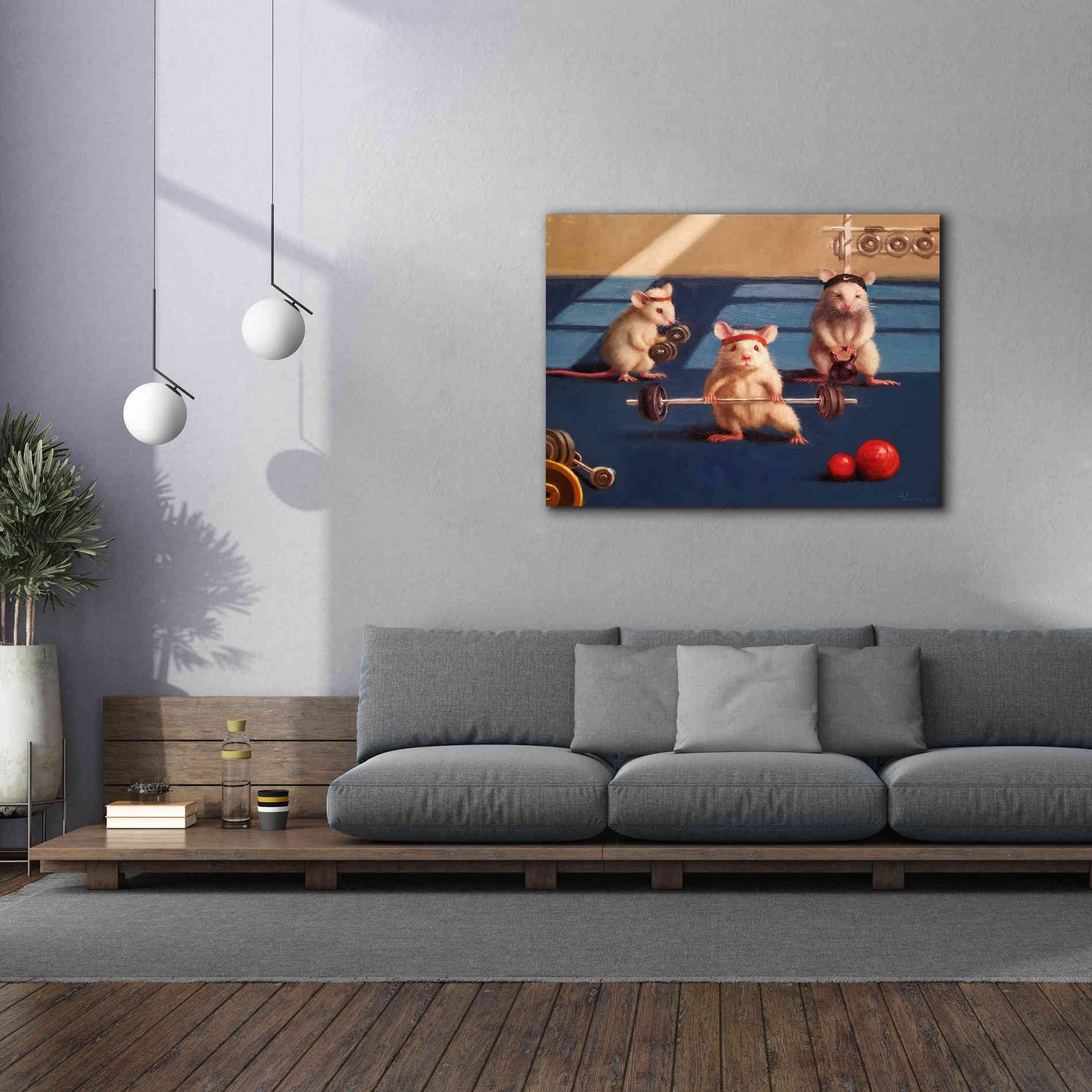'Gym Rats' by Lucia Heffernan, Canvas Wall Art,54x40