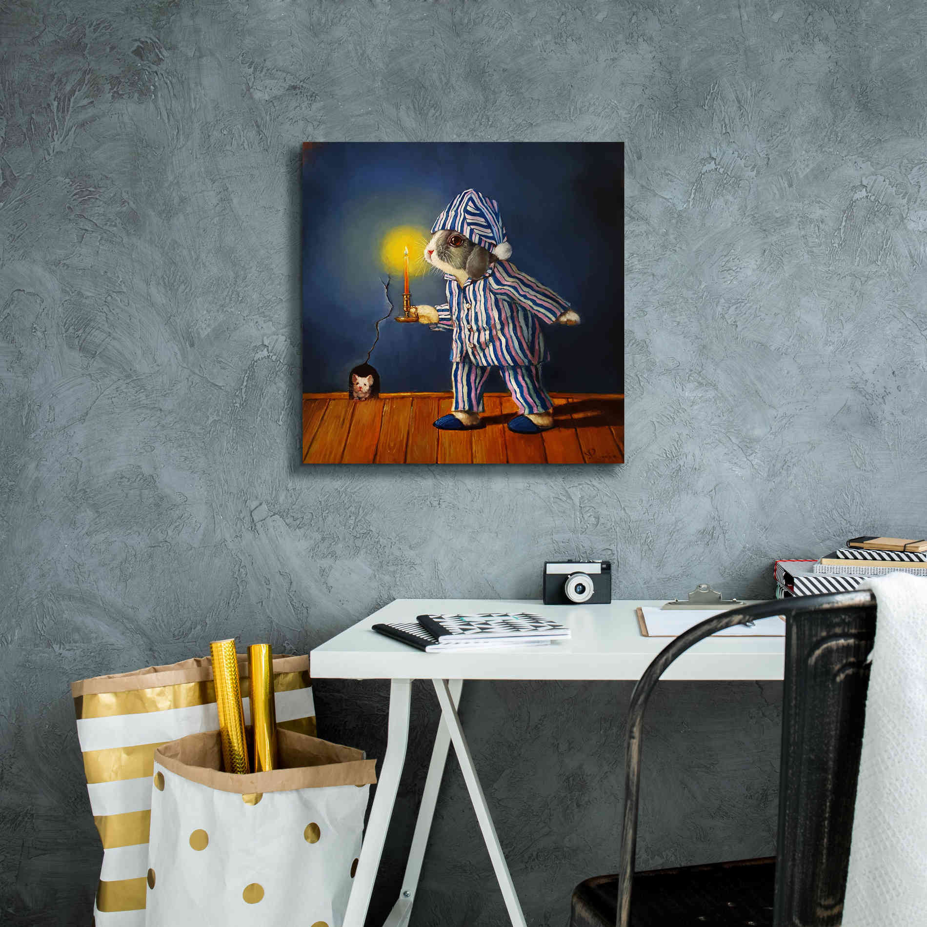 'The Night Before Xmas' by Lucia Heffernan, Canvas Wall Art,18x18