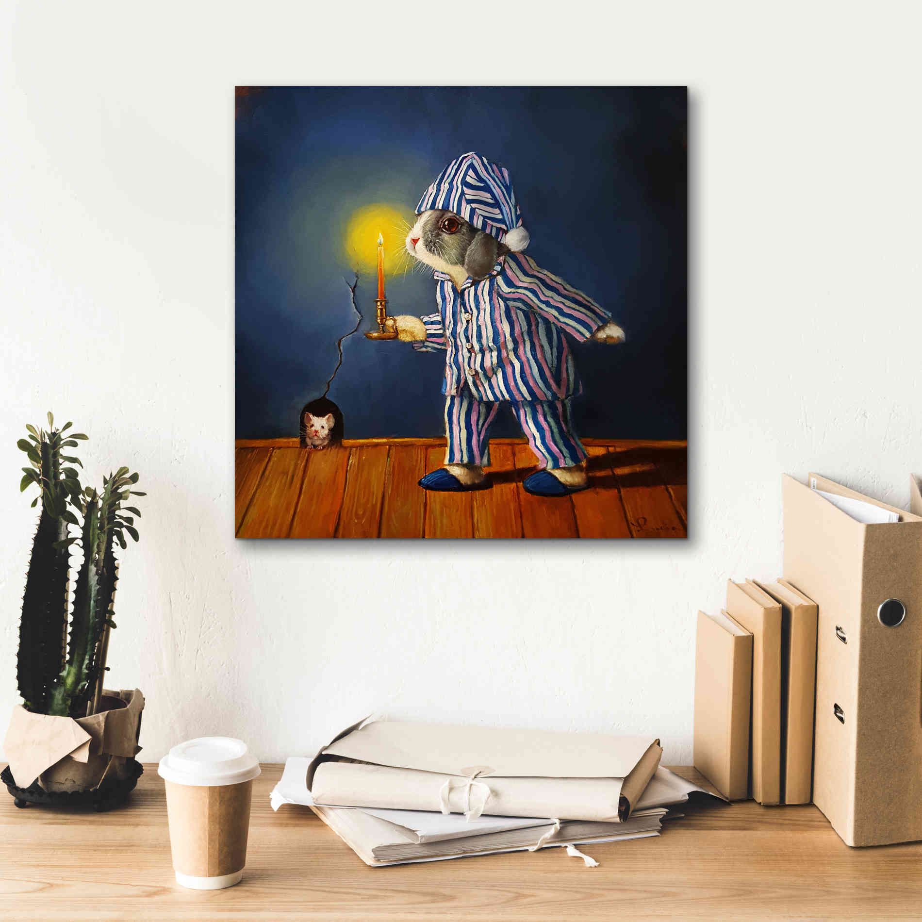'The Night Before Xmas' by Lucia Heffernan, Canvas Wall Art,18x18