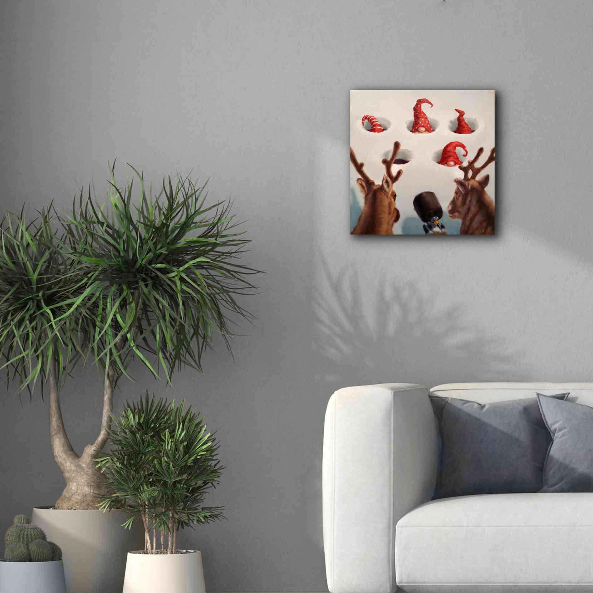'Whack-An-Elf' by Lucia Heffernan, Canvas Wall Art,18x18