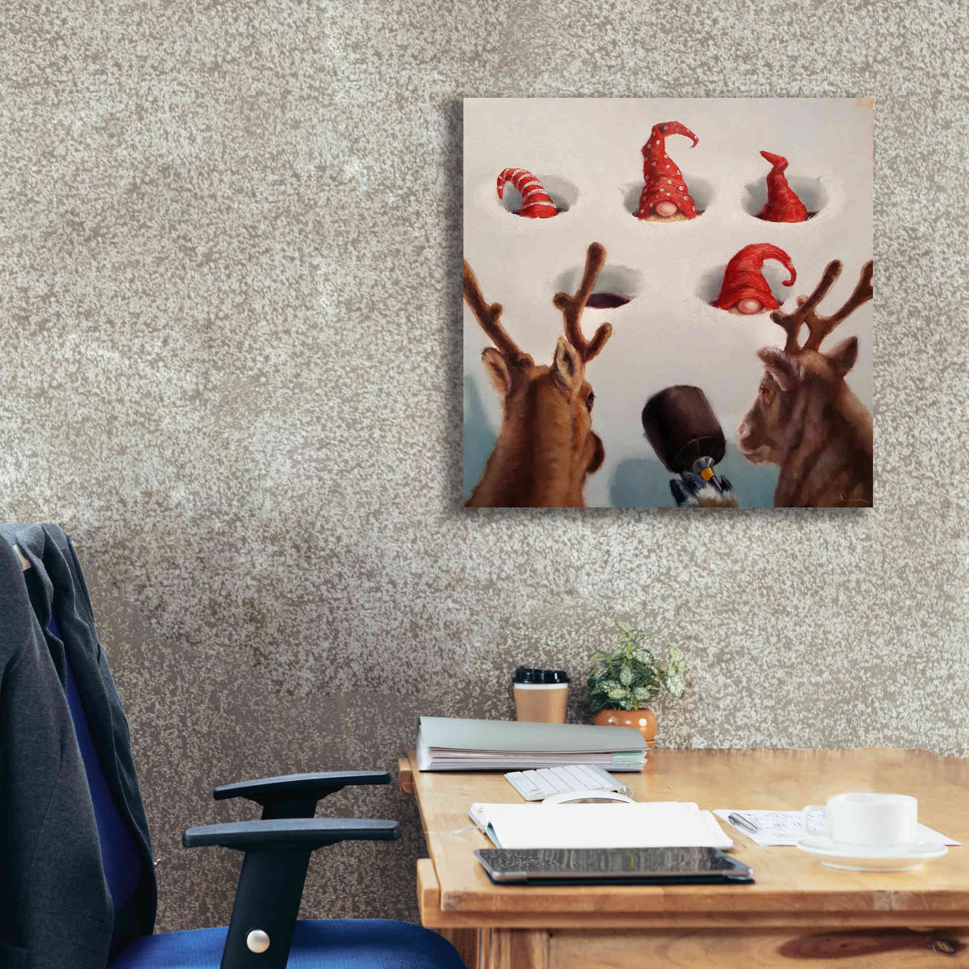'Whack-An-Elf' by Lucia Heffernan, Canvas Wall Art,26x26