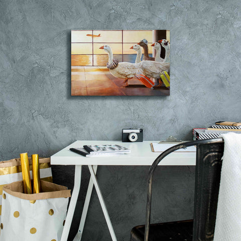 Image of 'First Class Migration' by Lucia Heffernan, Canvas Wall Art,18x12