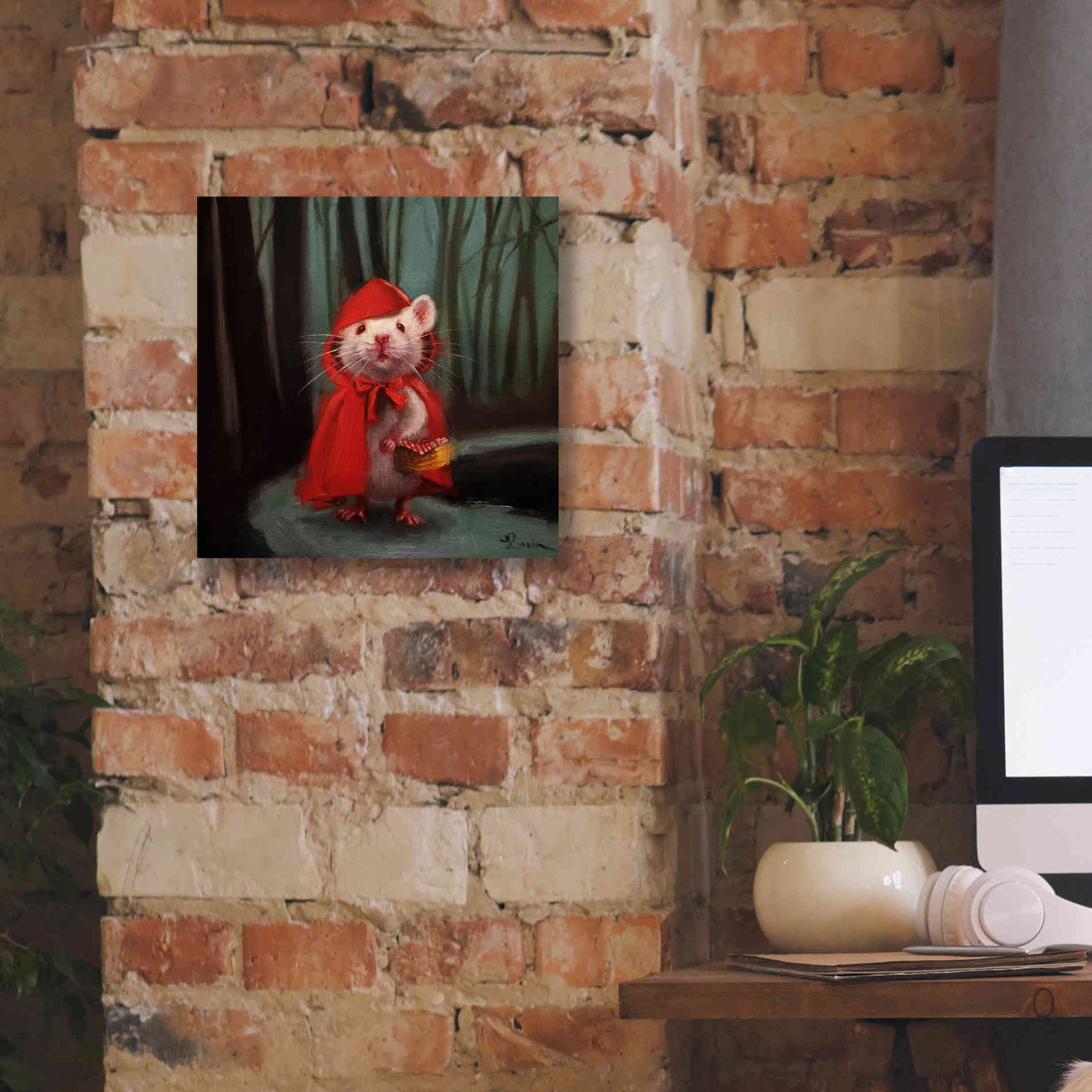 'Little Red' by Lucia Heffernan, Canvas Wall Art,12x12