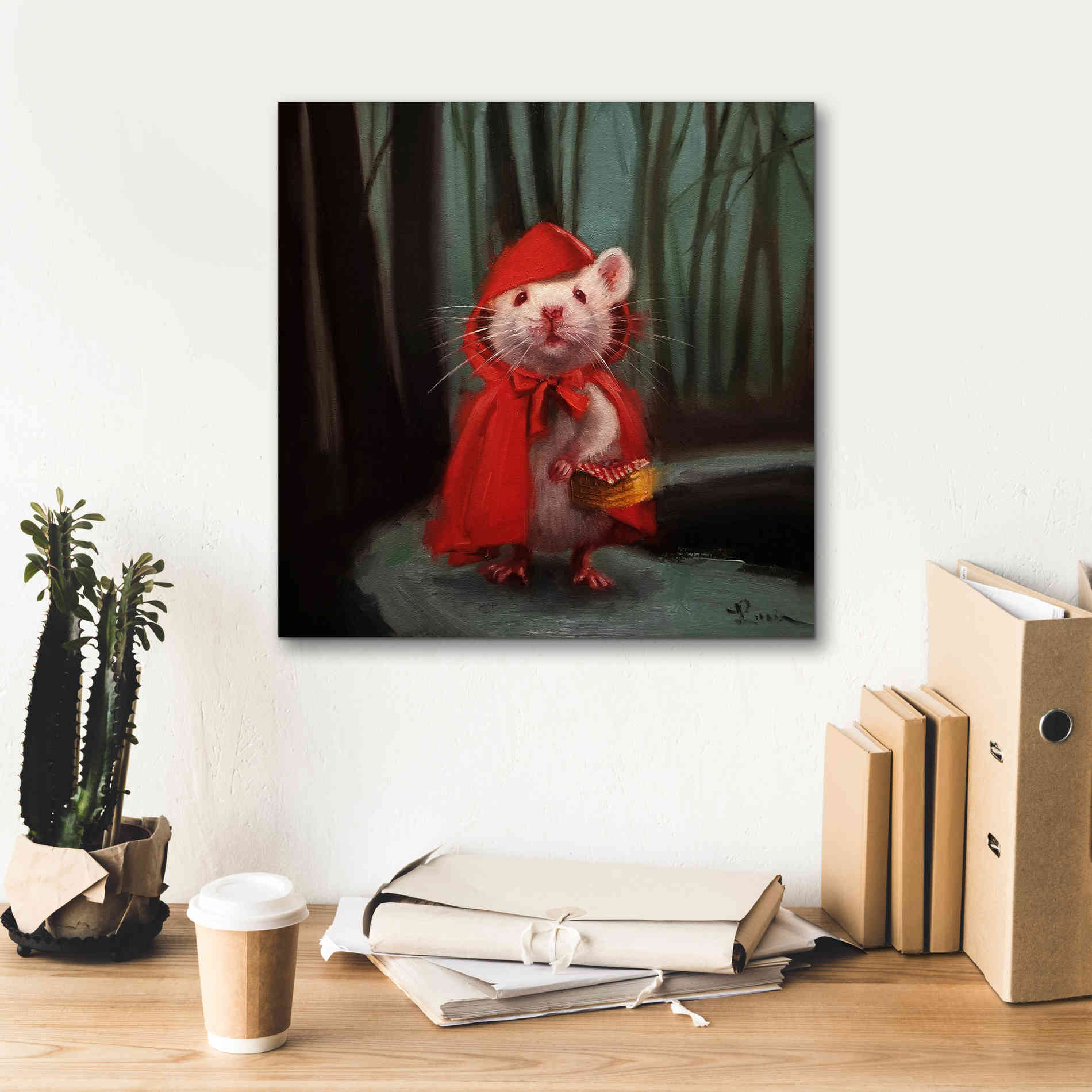 'Little Red' by Lucia Heffernan, Canvas Wall Art,18x18