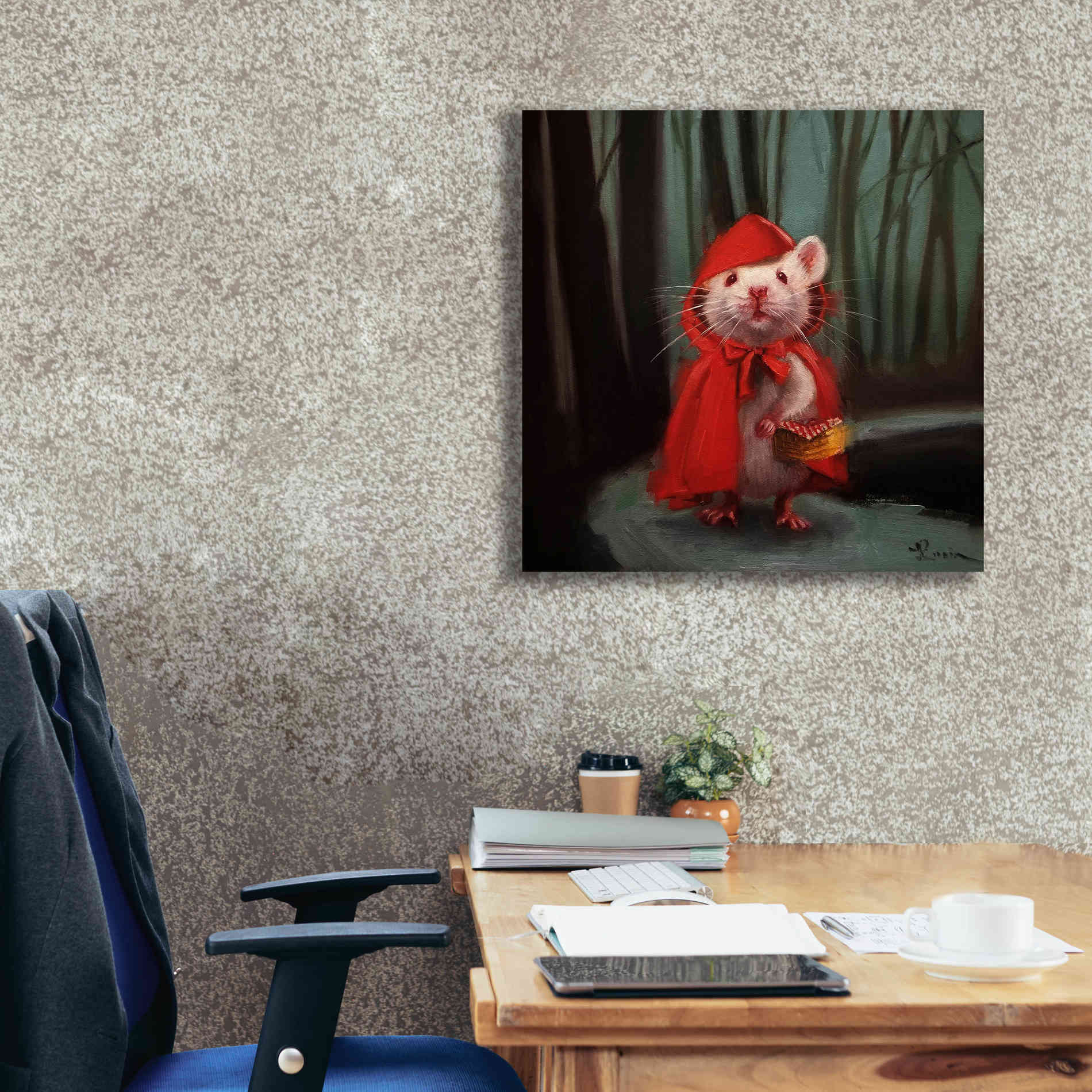 'Little Red' by Lucia Heffernan, Canvas Wall Art,26x26